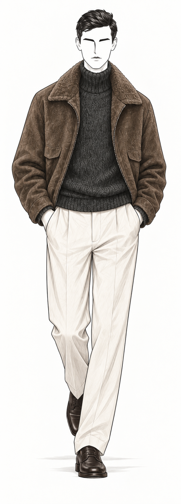 Collection study — coat / scarf